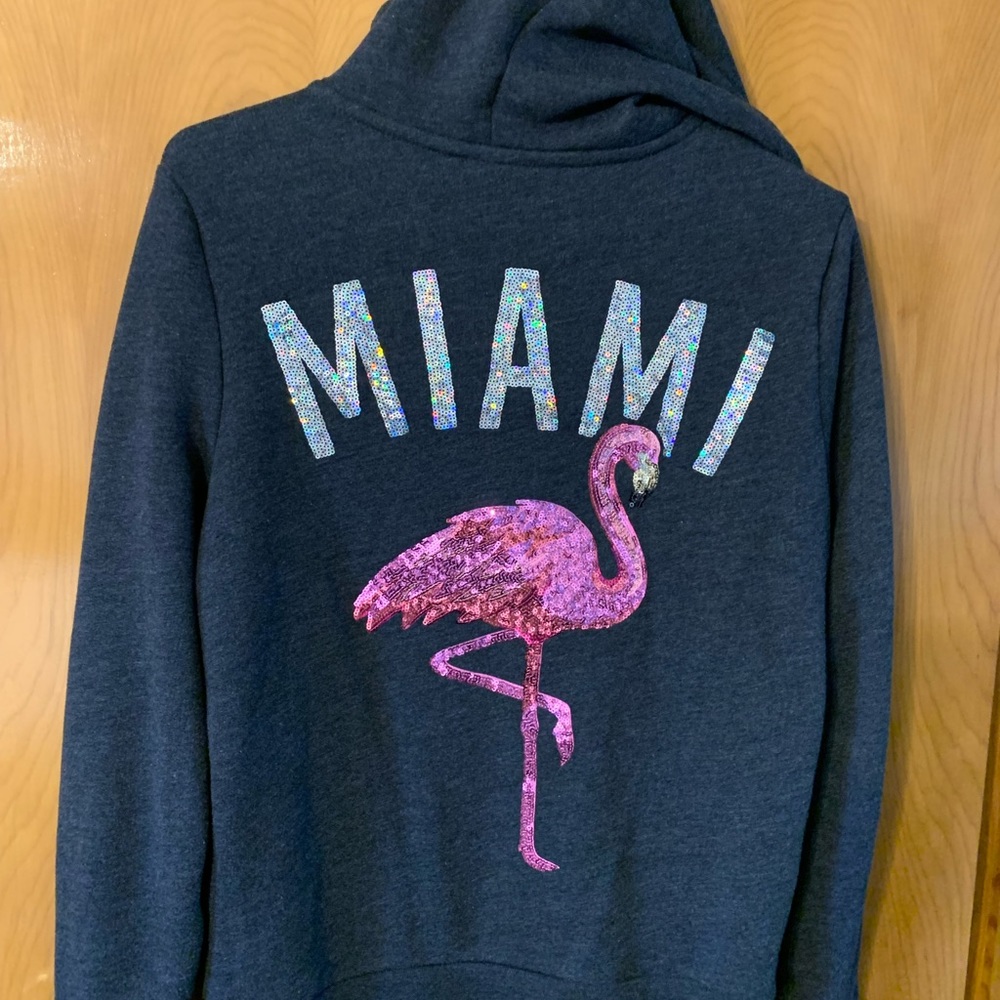 NWOT Pink Victoria’s Secret Miami Flamingo Hoodie